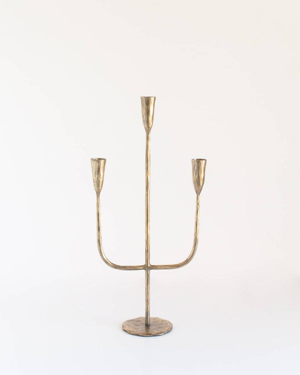 Hand-Forged Iron Candelabra