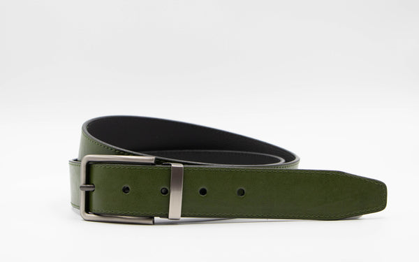 Vegan cactus leather casual green belt - ARTIGIANO