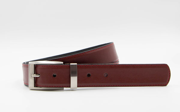 Vegan cactus leather classic red belt - ARTIGIANO